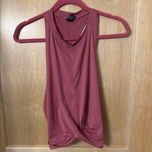 Under Armour Pink Cut Out Tie Front Tank Top
